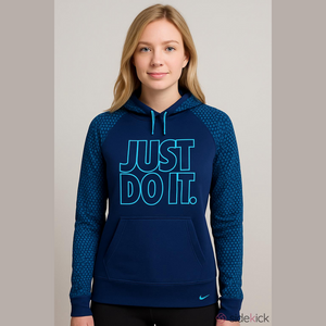 Nike Blue Just Do It Hoodie Size S